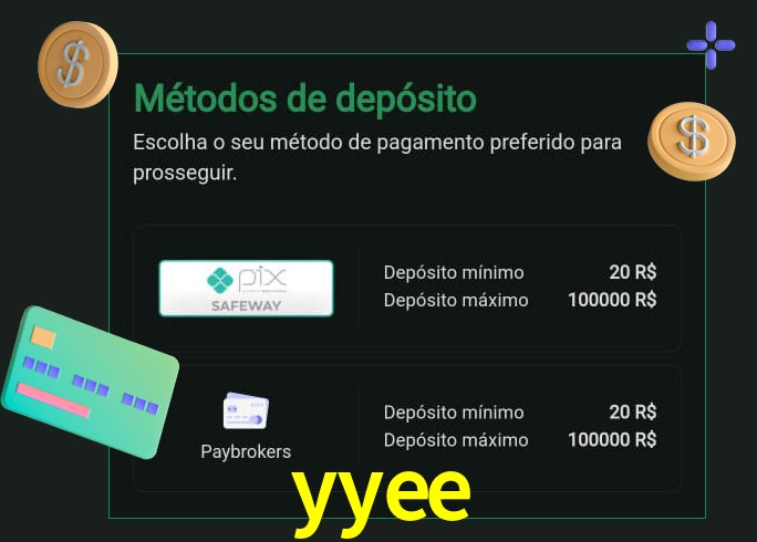 O cassino yyee oferece uma grande variedade de métodos de pagamento